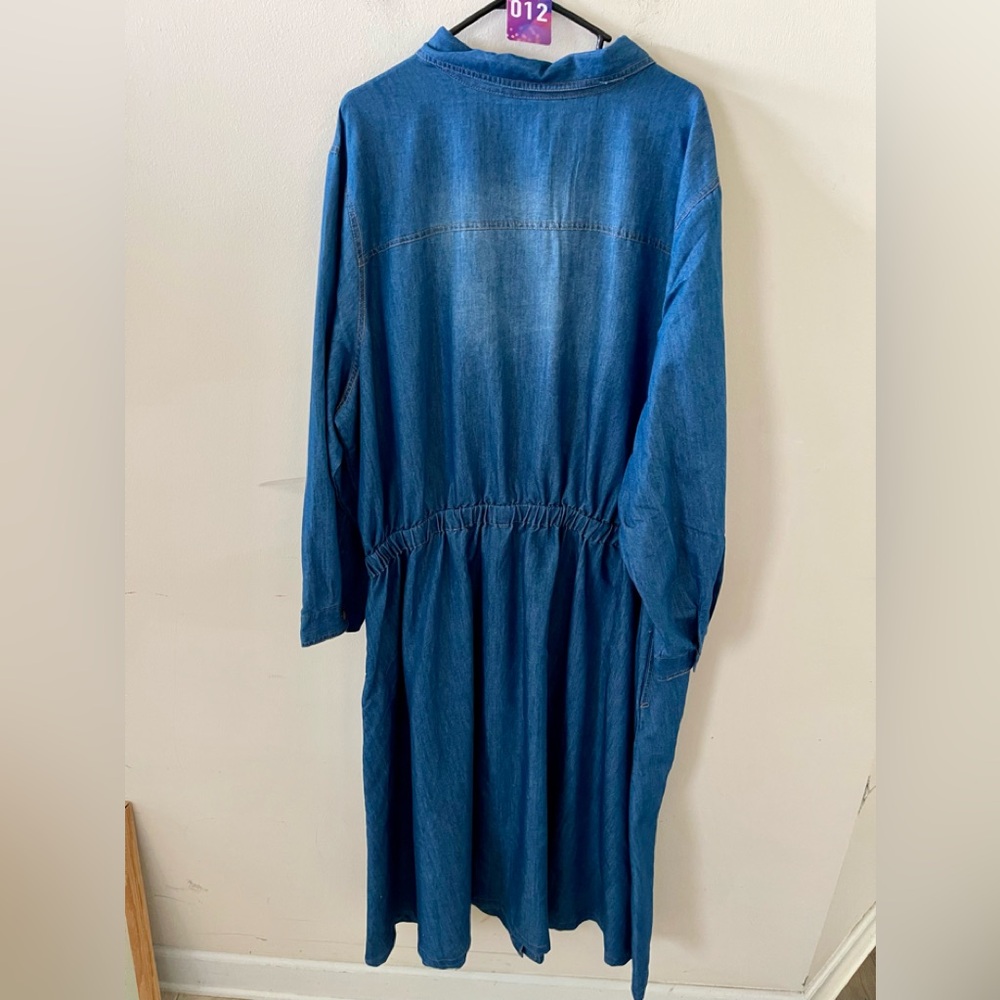 Brand New Denim Long Sleeve Dress Sz 30/32 - Picture 6 of 17